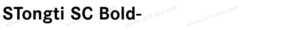 STongti SC Bold字体转换